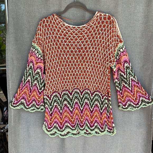 FREE PEOPLE OVERSIZED heatwave pullover cinnamon sage combo sweater - Picture 6 of 17